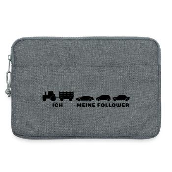 Ich, meine Follower - Bauer Landwirt - Laptoptasche 13" - Grau meliert - Vorne