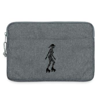 Rollschuh Mädchen Rollschuhe Roller Skating - Laptoptasche 13" - Grau meliert - Vorne