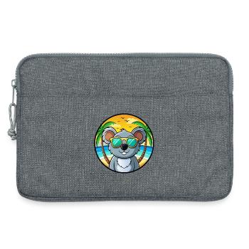 Koala Lustige Cartoon Sommer Strand Sonnenbrille Cool - Laptoptasche 13" - Grau meliert - Vorne