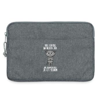 Abschied Jobwechsel Lustiges Abschiedsgeschenk - Laptoptasche 13" - Grau meliert - Vorne
