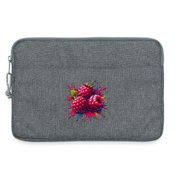 Himbeeren-Farbexplosion - Laptoptasche 13" - Grau meliert - Vorne
