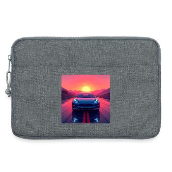 Elektrische Autobahn - Laptoptasche 13" - Grau meliert - Vorne