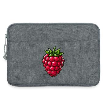 Himbeere, Obst - Laptoptasche 13" - Grau meliert - Vorne