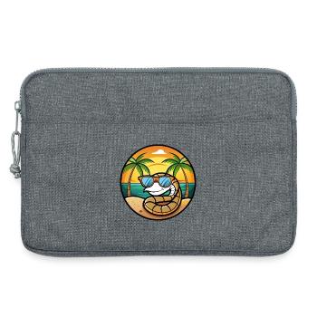 Schlange Lustige Cartoon Sommer Strand Sonnenbrille Cool - Laptoptasche 13" - Grau meliert - Vorne