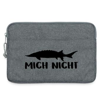 Stör mich nicht - Störsilhouette mit Spruch - Laptoptasche 13" - Grau meliert - Vorne