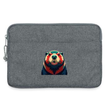 Biber Cartoon Figur Buntes Haustier Tier - Laptoptasche 13" - Grau meliert - Vorne
