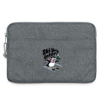 Skiez vous plus tard - Sacoche pour ordinateur portable 13 pouces - gris chiné - Devant