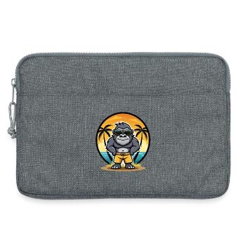 Gorilla Lustige Cartoon Sommer Strand Sonnenbrille Cool - Laptoptasche 13" - Grau meliert - Vorne