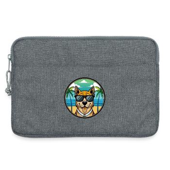 Cao De Castro Laboreiro Hunderasse Cartoon Strand - Laptoptasche 13" - Grau meliert - Vorne