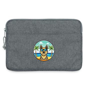 Kroatischer Schäferhund Rasse Cartoon Sonnenbrille Strand - Laptoptasche 13" - Grau meliert - Vorne