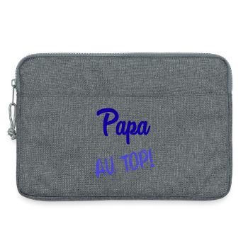 FROHER VATERTAG. PAPA. VATERTAG - Laptoptasche 13" - Grau meliert - Vorne