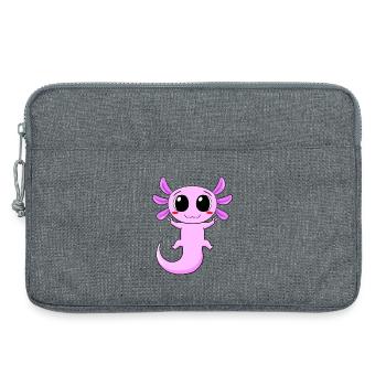Axolotl Peace Zeichen - Laptoptasche 13" - Grau meliert - Vorne