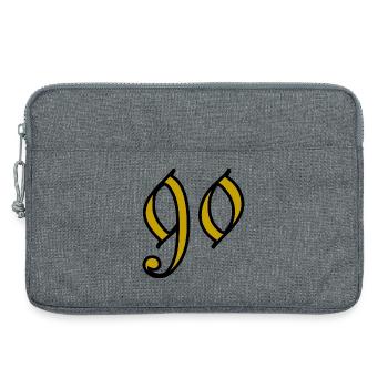 90. 90 ANS. 90e ANNIVERSAIRE. ANNIVERSAIRE 90 ANS. - Sacoche pour ordinateur portable 13 pouces - gris chiné - Devant