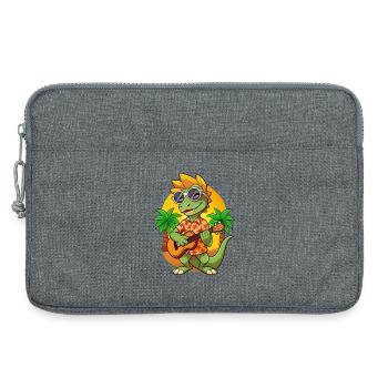 Lunettes de soleil de plage d’été de dessin animé de lézard drôle - Sacoche pour ordinateur portable 13 pouces - gris chiné - Devant