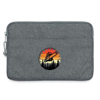 Kettensäge Axt Förster Holzfäller Säge Ketten Holz - Laptoptasche 13" - Grau meliert - Vorne
