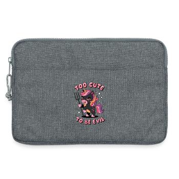 Too Cute To Be Evil - Laptop bag 13" - heather grey - Front