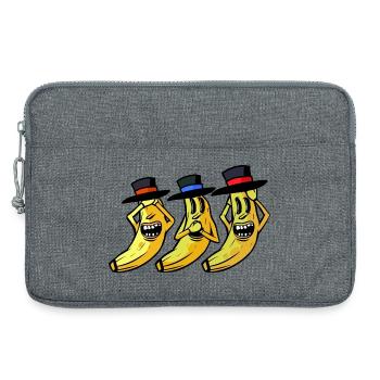 Banane lustig witzig spaßig Bananen Obst Frucht - Laptoptasche 13" - Grau meliert - Vorne