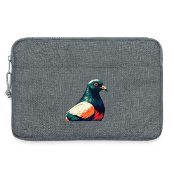Taube Cartoon Figur Buntes Haustier Tier - Laptoptasche 13" - Grau meliert - Vorne