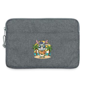 Donkey Funny Cartoon Summer Beach Sunglasses - Laptop bag 13" - heather grey - Front