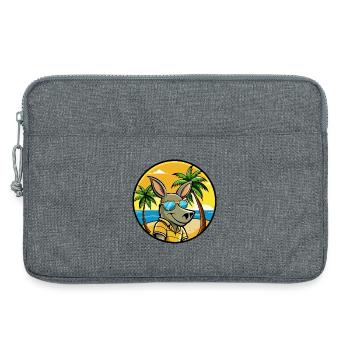 Aardvark Funny Cartoon Lunettes de soleil de plage d’été - Sacoche pour ordinateur portable 13 pouces - gris chiné - Devant