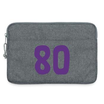 80. 80 ANS. 80e ANNIVERSAIRE. ANNIVERSAIRE 80 ANS. - Sacoche pour ordinateur portable 13 pouces - gris chiné - Devant
