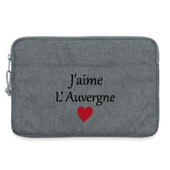 J'aime l'auvergne - Sacoche pour ordinateur portable 13 pouces - gris chiné - Devant