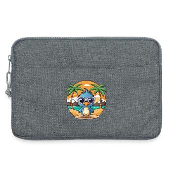 Emu Funny Cartoon Lunettes de soleil de plage d’été - Sacoche pour ordinateur portable 13 pouces - gris chiné - Devant