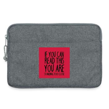 Mundschutz lustig Spruch - lustige Sprüche - Laptoptasche 13" - Grau meliert - Vorne