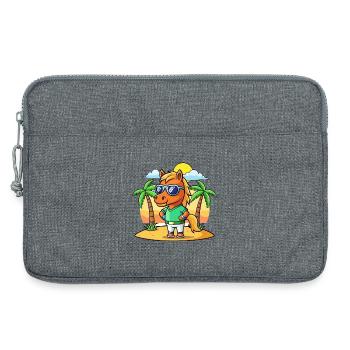 Pferd Lustige Cartoon Sommer Strand Sonnenbrille - Laptoptasche 13" - Grau meliert - Vorne