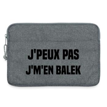 J'peux pas j'm'en balek - Sacoche pour ordinateur portable 13 pouces - gris chiné - Devant