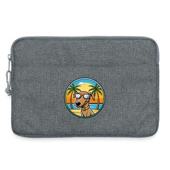 Plott Hound Hund Rasse Cartoon Sonnenbrille Strand - Laptoptasche 13" - Grau meliert - Vorne