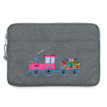 Train pour enfants avec remorque rose - Sacoche pour ordinateur portable 13 pouces - gris chiné - Devant