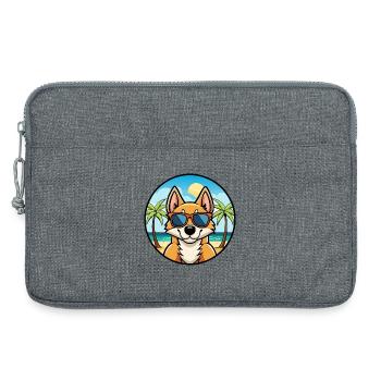 Chilenische Foxterrier Hunderasse Cartoon Sonnenbrille - Laptoptasche 13" - Grau meliert - Vorne