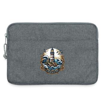 Logo du phare - Sacoche pour ordinateur portable 13 pouces - gris chiné - Devant