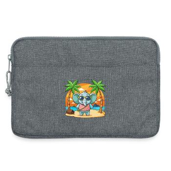 Elefant Lustige Cartoon Sommer Strand Sonnenbrille - Laptoptasche 13" - Grau meliert - Vorne