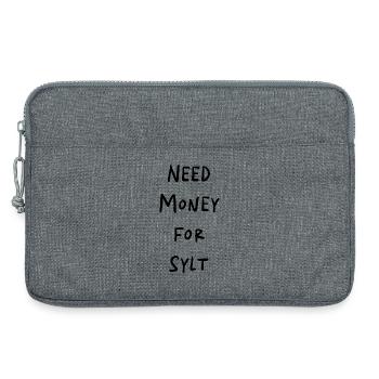 NEED MONEY FOR SYLT - Laptoptasche 13" - Grau meliert - Vorne