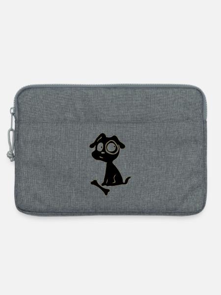 Neon Hundchen Skizze - Laptoptasche 13" - Grau meliert