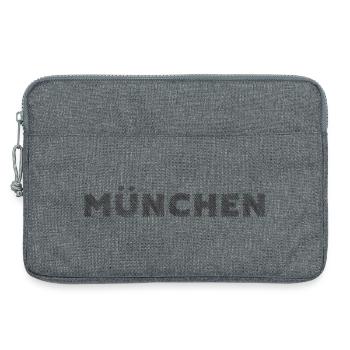 München Bayern Deutsche Stadt Schraffur Schriftzug - Laptoptasche 13" - Grau meliert - Vorne