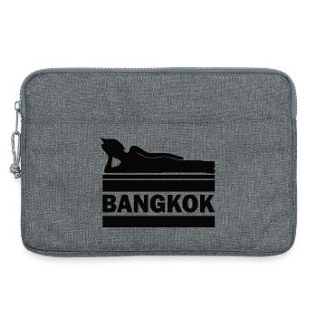 Bangkok Bouddha Thaïlande Temple Wat Pho Souvenir TH - Sacoche pour ordinateur portable 13 pouces - gris chiné - Devant