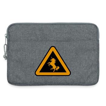 Achtung Einhorn, Gefahr - Laptoptasche 13" - Grau meliert - Vorne
