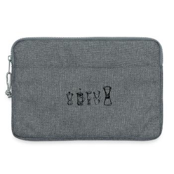 Café alternatif - Sacoche pour ordinateur portable 13 pouces - gris chiné - Devant