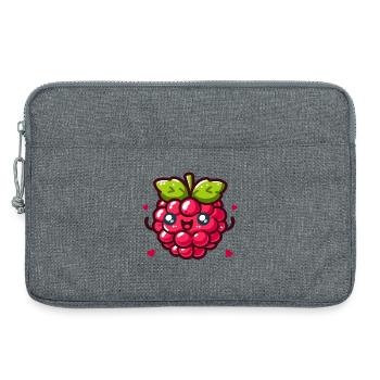 Liebe Himbeere - Laptoptasche 13" - Grau meliert - Vorne