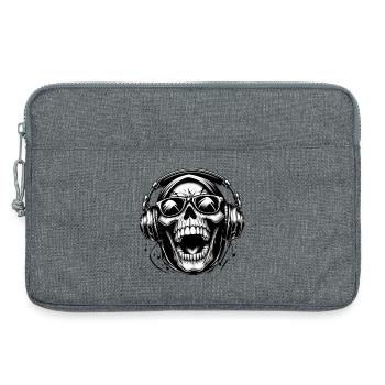 DJ Laughing Skull Casque - Sacoche pour ordinateur portable 13 pouces - gris chiné - Devant