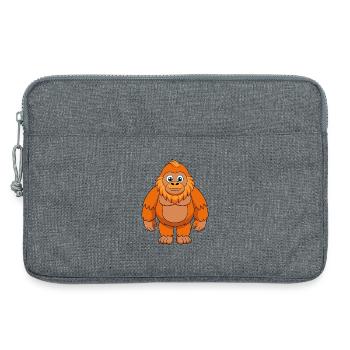 Big Foot Niedliche Maskottchen Zeichentrickfigur Kawaii - Laptoptasche 13" - Grau meliert - Vorne