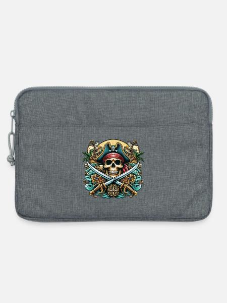 Piraten Logo - Laptoptasche 13" - Grau meliert