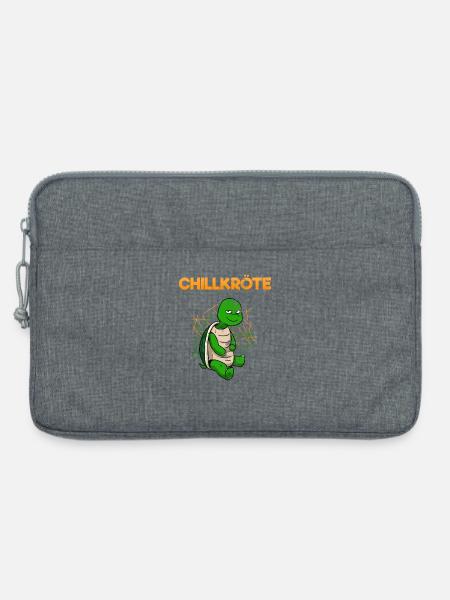 Chillige Schildkröte Gechillte Lustig Spruch - Laptoptasche 13" - Grau meliert