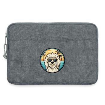 Komondor Hunderasse Cartoon Sonnenbrille Strand - Laptoptasche 13" - Grau meliert - Vorne