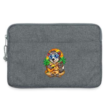Lustige Dachs Cartoon Sommer Strand Sonnenbrille - Laptoptasche 13" - Grau meliert - Vorne