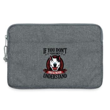 Bull Terrier - Laptop bag 13" - heather grey - Front