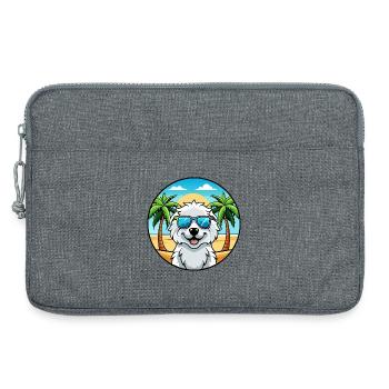 Kuvasz Ungarische Hunderasse Cartoon Sonnenbrille Strand - Laptoptasche 13" - Grau meliert - Vorne